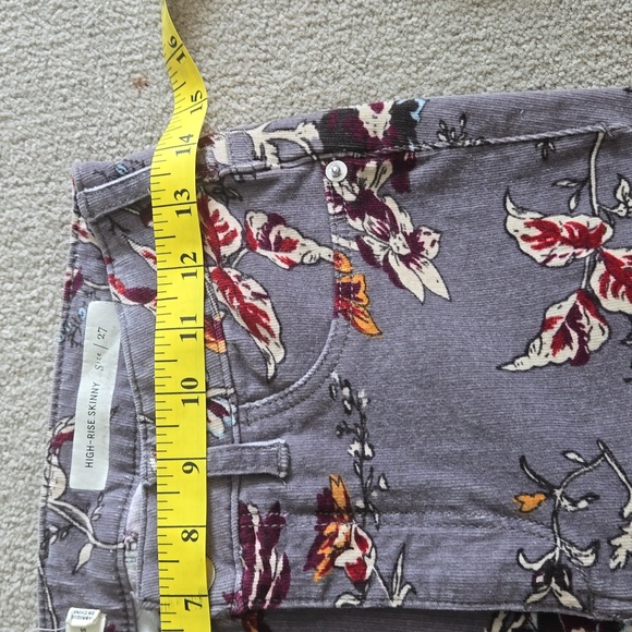 Pilcro Corduroy Floral Pants Size 27 - Picture 11 of 12